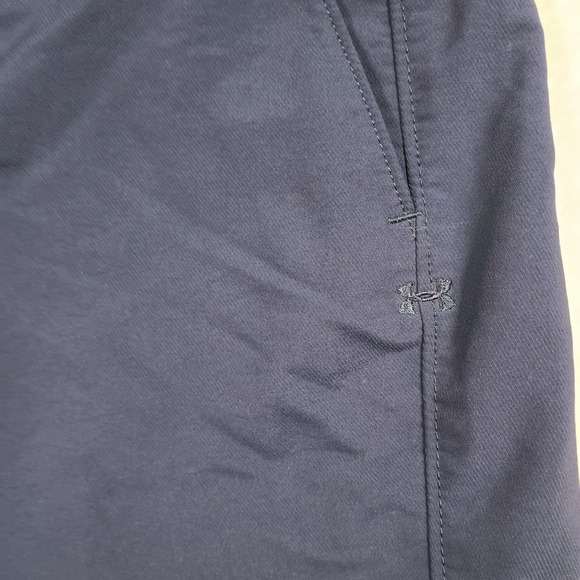 Under Armour Mens Match Play Golf Shorts Loose Fit Navy Blue Gripper Waist Sz 40 - Picture 9 of 10
